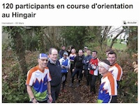 120 participants en course d'orientation au Hingair