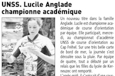 Championne académique de course d'orientation