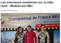 Les orienteurs moelanais sur la côte nord