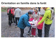 Pratique familiale de la course d'orientation