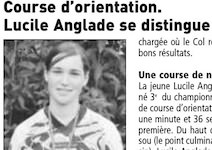 Course d'orientation. Lucile Anglade se distingue