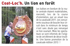 Un lion en forêt - cavalcade de Scaer