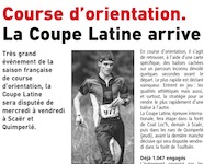 Course d'orientation La Coupe Latine arrive