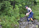 course d'orientation en forêt